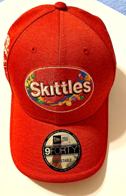 NWT JOE GIBBS #18 Skittles Hat NASCAR Racing Cap Red Snapback Cap $14. ...