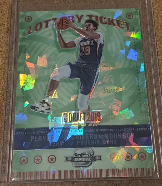 2019-20 Contenders Optic Cameron Johnson Red Cracked Ice Lottery Ticket Suns RC