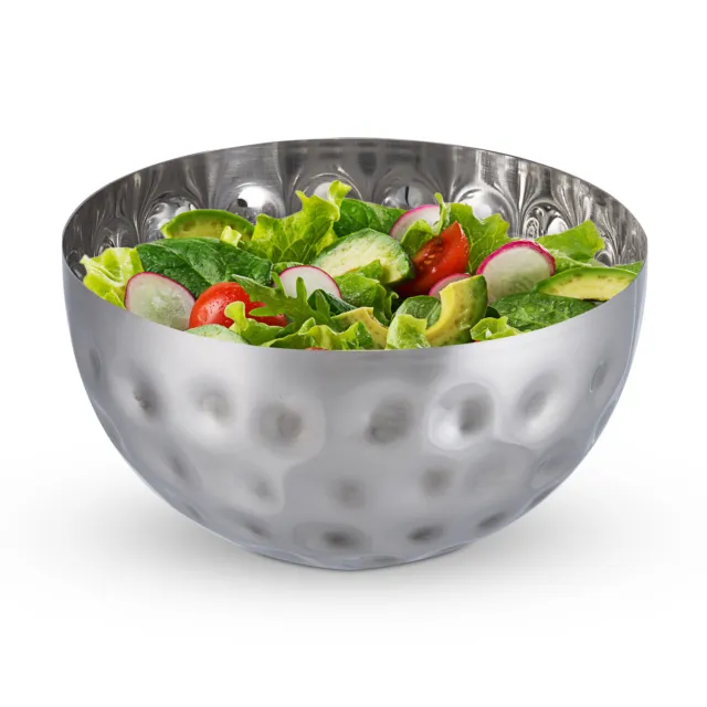 Ciotola insaltiera rotonda cucina scodella insalata acciaio inox salad bowl