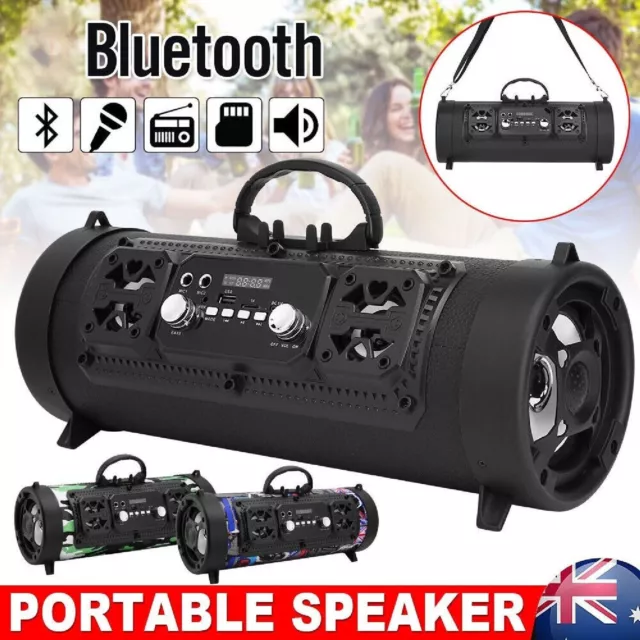 Bluetooth Speakers Portable Stereo Bass Outdoor Subwoofer Wireless USB/TF/ Radio