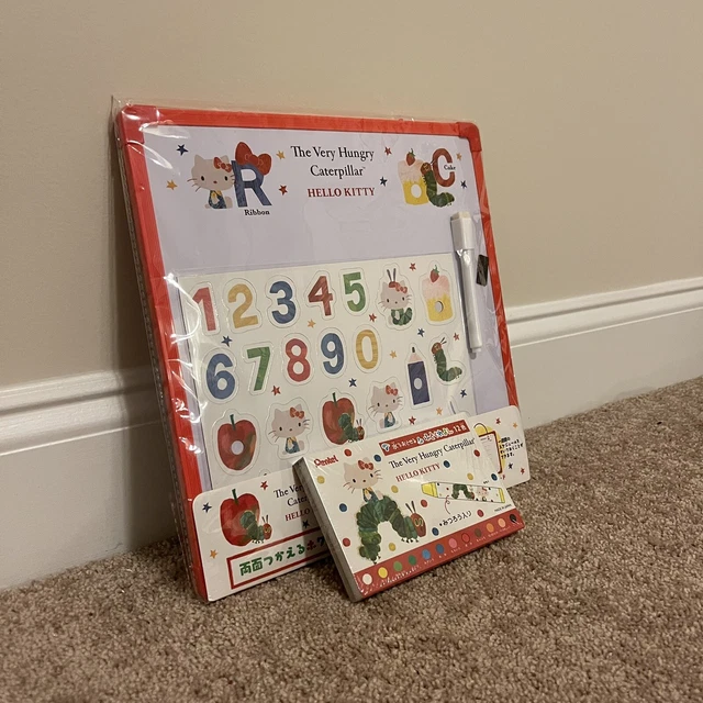HELLO KITTY X the very hungry caterpillar Dry Erase Board And Crayon