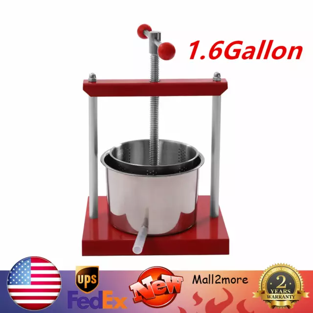 Fruit Wine Cider Press Apple Grape Crusher Juice Maker Juicer Stainless Steel