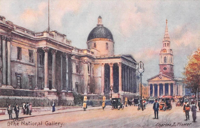 Cpa Illustrateur / Signature / Charles Flower / The National Gallery