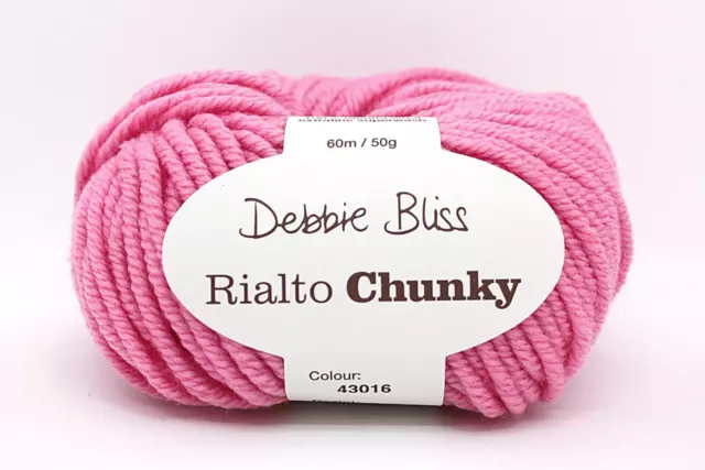 Debbie Bliss 50g "Rialto Chunky" 12-Ply Extrafine Merino Wool Knitting Yarn