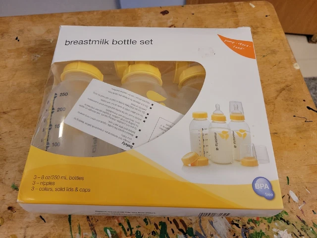 Medela Breastmilk Bottle Set (3 Bottles 8 oz.) Medium Flow 4-12 Months