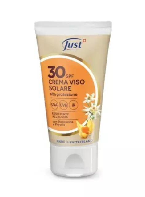 crema viso solare 30 just alta protezion 50ml pelli chiare bimbi offerte scontat