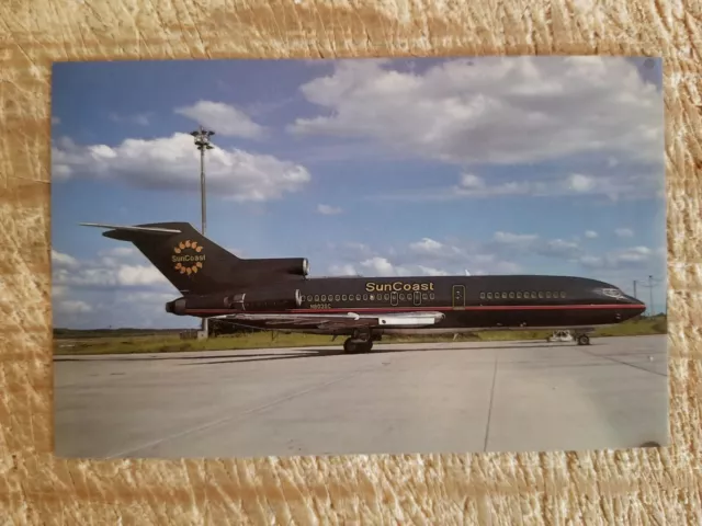 Suncoast Airlines Boeing 727-027.Vtg Aircraft Postcard*P26