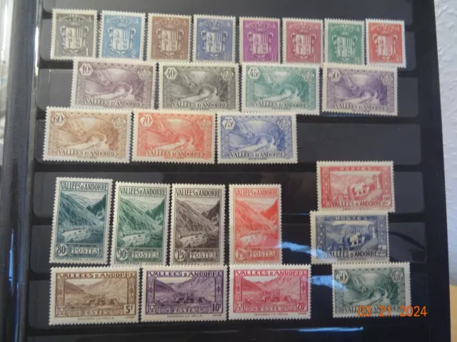 Stamps Andorra lot from 1932-1941 mint, see description and pictures