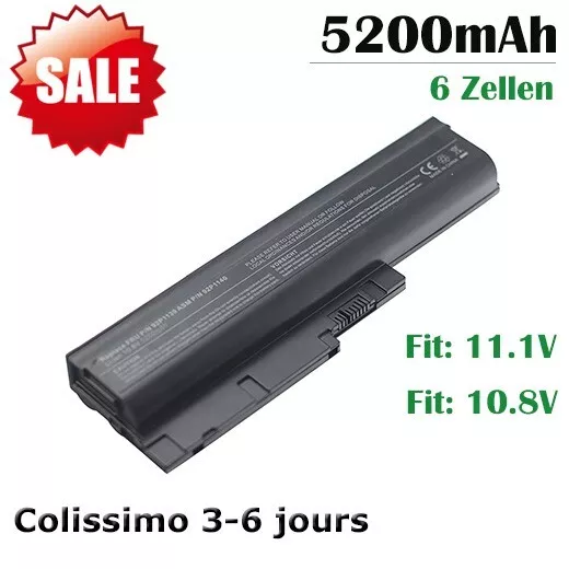 Batterie pour  IBM ThinkPad R60 R61 R61I R61E T60 T60P T61 T61P Z60M Z61M