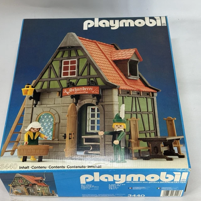 Playmobil 3440 – Maison Médiévale – Vintage Complet Avec Boîte – Occasion