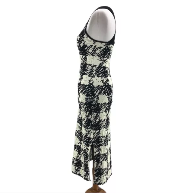 Women's Proenza Schouler Black Cream Gingham Jacquard Mini Sweater Dress sz XS 3