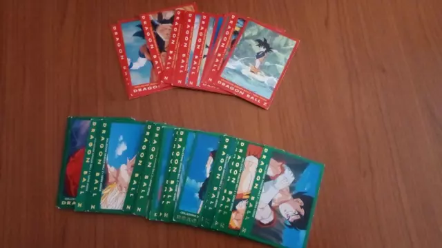 EVADO MANCOLISTE CARD DRAGON BALL Z SERIE VERDE, ROSSA € 1,00 cad.