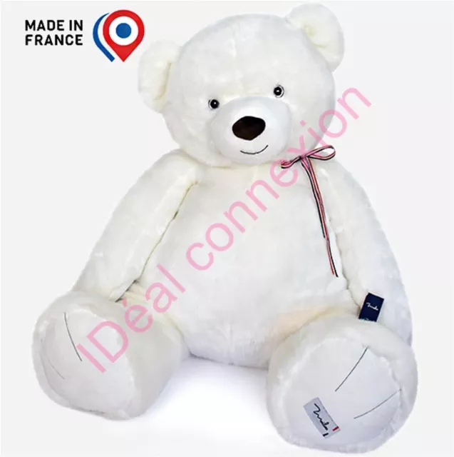 Peluche Ours blanc Pompon - Petit Modèle