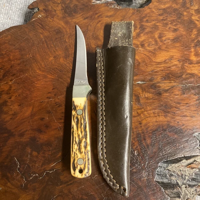 VINTAGE UNCLE HENRY SCHRADE + 164 USA fixed blade knife 7.5" long