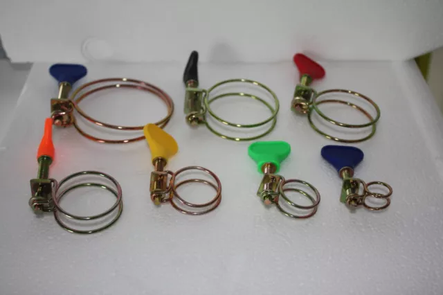 Double Wire Hose Clip Garden Pond Koi Fish Hose Clamp koi pond