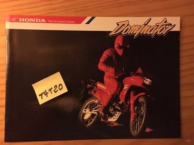 Honda NX650 Dominator type F NX 650 prospectus moto brochure dépliant 