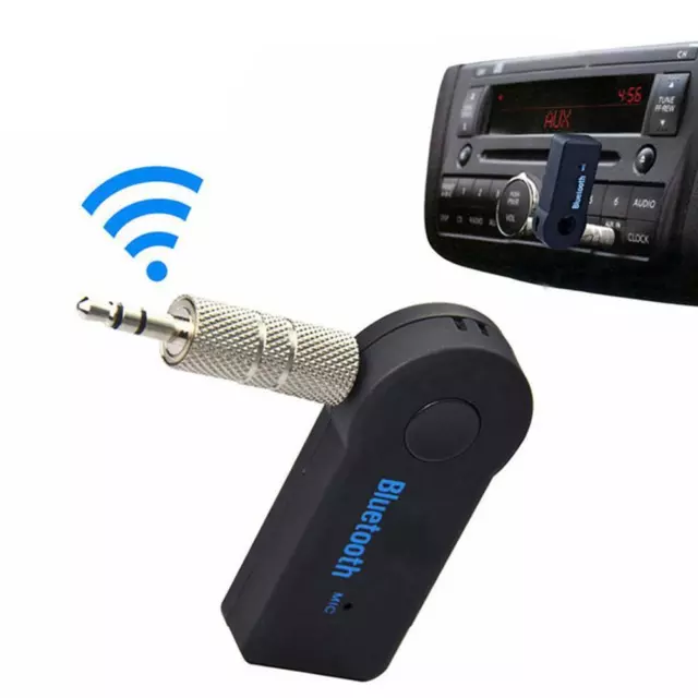 Wireless Bluetooth Car Receiver 35mm Aux Adapter for Music Audio Streaming