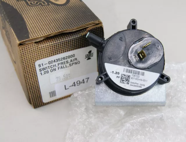 Source 1 S1-024-35262-000 York Controls 1.2"Wc Spno Close On Fall, NEW, L-4947