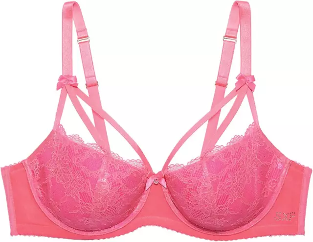 SAVAGE X FENTY Living in the Clouds Iridescent Lace Caged Demi Bra Women's  34C £16.93 - PicClick UK