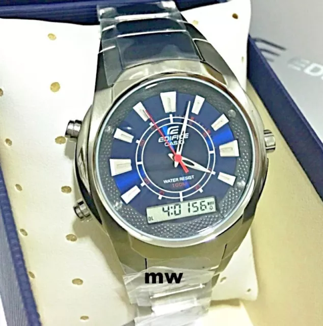 CASIO EDIFICE EFA 128D 2A Men Gent s Big Size 100M Day Date Easy To Read Watch 103.95 PicClick