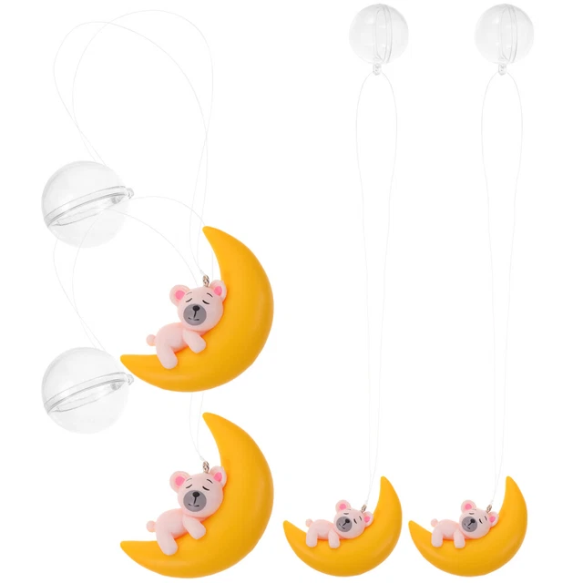 4 piezas artesanía lunar flotante decoración luna flotante modelo luna de tanque de peces