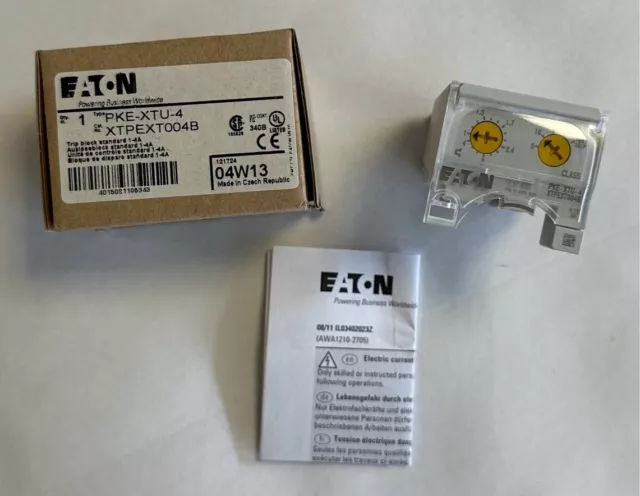 Eaton Auslöseblock Motorschutz 1-4 A / PKE-XTU-4 / XTPEXT004B / Neu in OVP