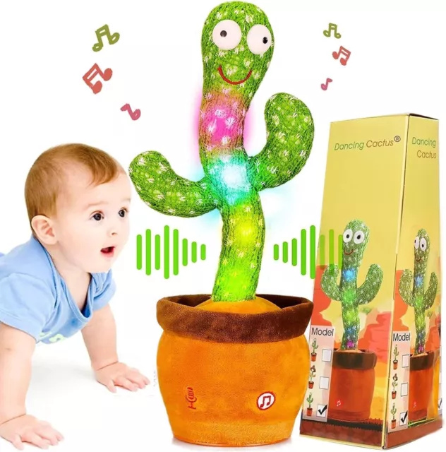 Dancing Cactus Plush Toy Can Singing & Recording To Learn Talking Baby Kids Gift