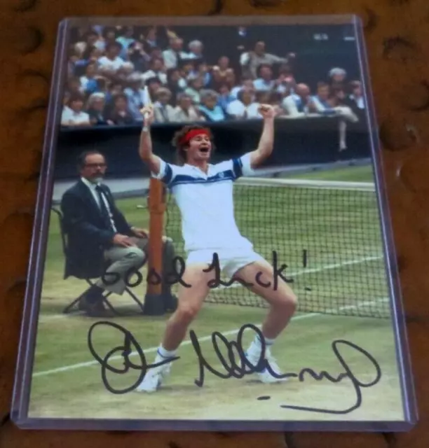 John McEnroe 5x7 signed autographed photo Tennis Pro 77 career titles