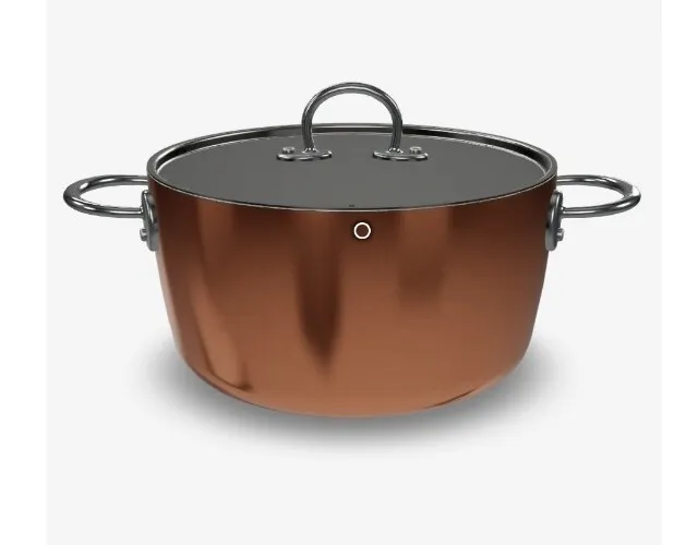 FINMAT Pot with lid, copper/stainless steel, 3 qt - IKEA