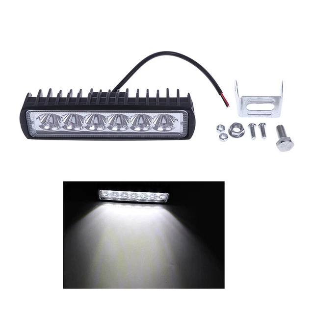 Barra luminosa da lavoro 6 pollici 18 W 6 LED fascio di inondazione fuoristrada auto SUV guida lavoro L-H7