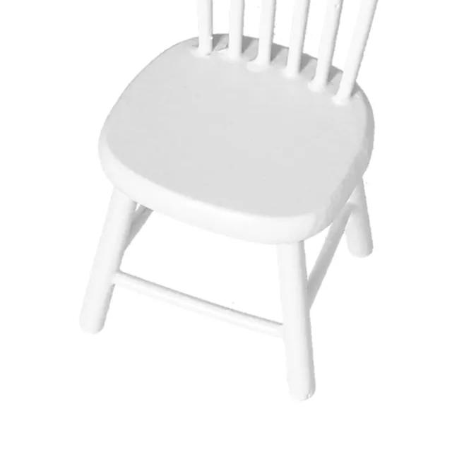 (White)Dollhouse Furniture Dollhouse Chair Multi Purpose 1 Table 4 Chairs For