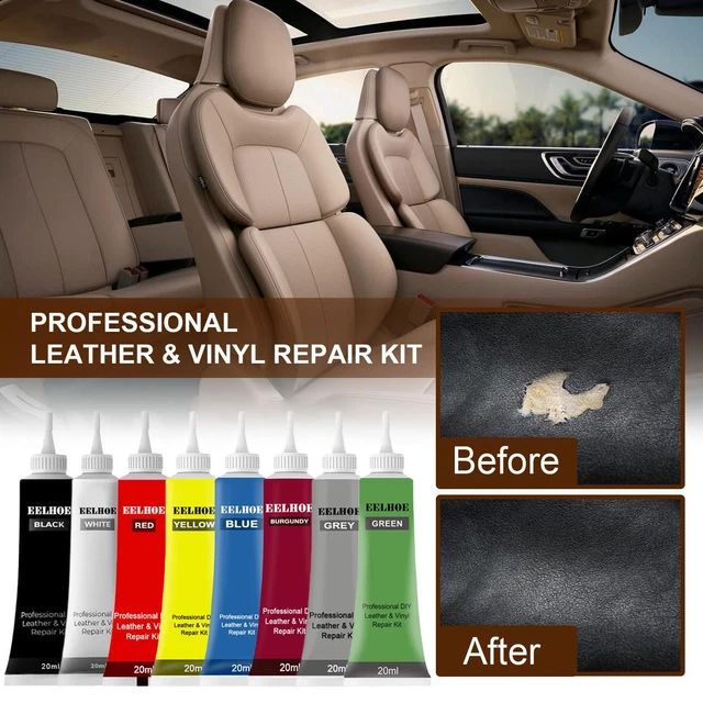 1 X Kit de relleno de cuero vinilo hágalo usted mismo parche de asiento de automóvil sofá orificio rasgado profesional