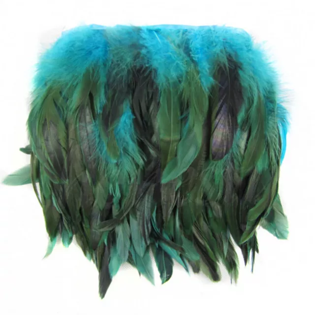 Rooster Hackle Coque Feather Fringe Craft Trim Sewing Millinery 0.3/1/5M