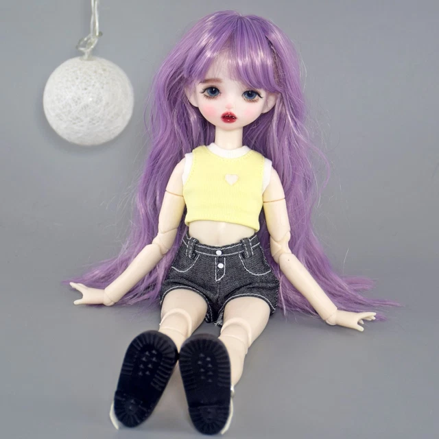 Mode Dégradé Coiffure Belle Fille BJD Poupée 1/3 Poupée Costume Complet