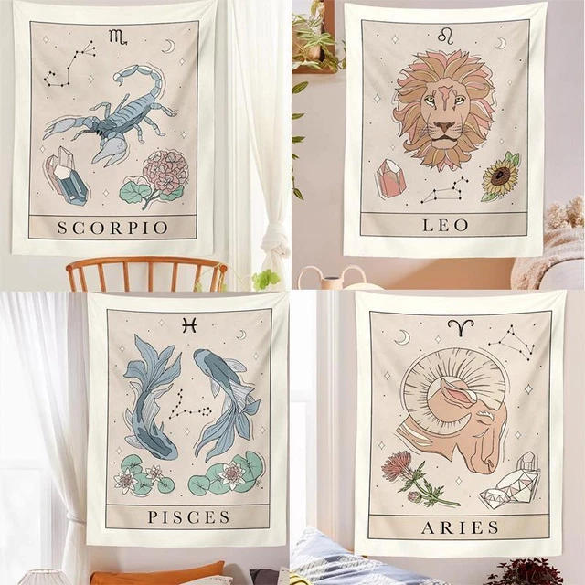 Constellation Tarot Card Wall Hanging Tapestry Bohemian Room Decor Background