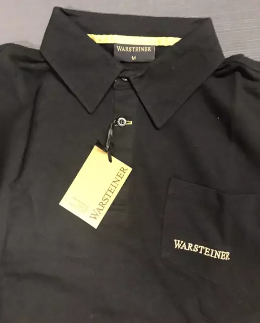Warsteiner-Poloshirt, Schwarz mit Schriftzug vorne und hinten, Größe M  Neu  ovp