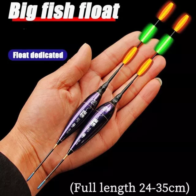 3 LIGHT FISHING Lure Bite Hook Color Change Bobbers Floats for