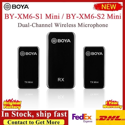 MINI MICROPHONE SANS fil Lavalier double canal Boya by-xm6-s2 ...