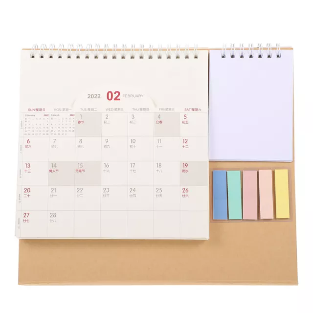 Table Planning Calendar Standning Calendars Desk Chinese Style