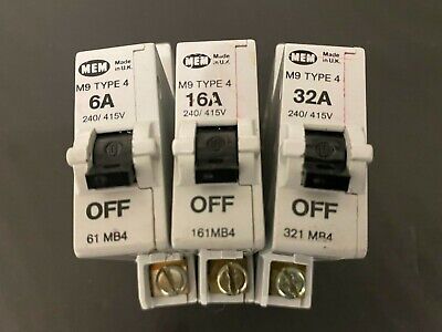 NSS Dorman smith AS062 6A M9 6 AMP M9 MINIATURE CIRCUIT BREAKER FUSE TYPE 2 