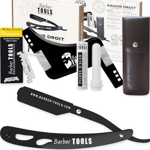 Set Rasage Complet Haryali London - Support En Acier Inoxydable, Brosse Poils De Blaireau 22mm - Neuf
