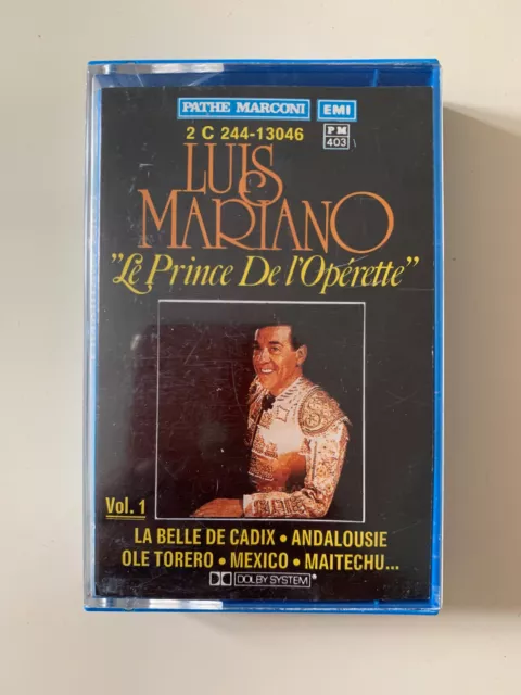 Luis Mariano Le prince de l'opérette vol 1/ Cassette Audio-K7