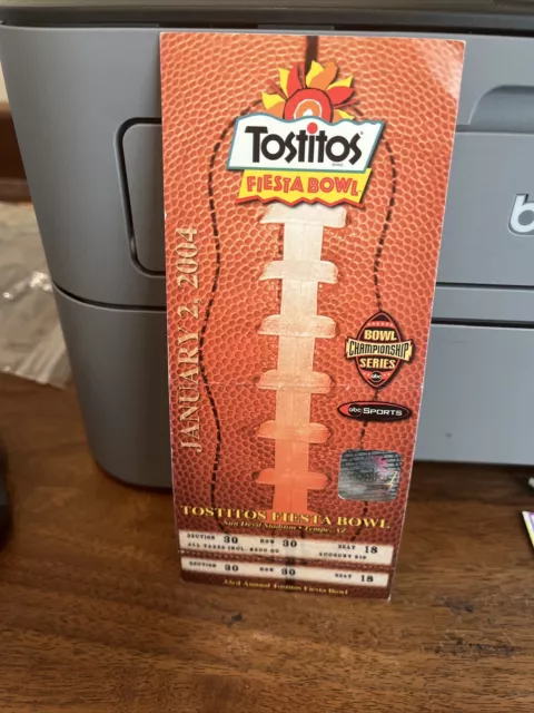 2004 FIESTA BOWL Ticket OHIO STATE BUCKEYES Kansas State Wildcats Football OSU 2004 FIESTA BOWL Ticket OHIO STATE BUCKEYES Kansas State Wildcats Football OSU