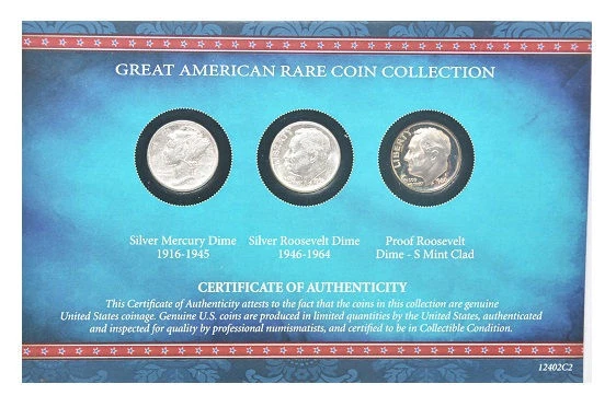 American Coin Treasure Great American Rare Coin Dime Collection 1916-1964