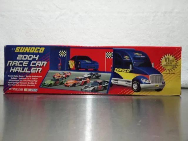 2004 Sunoco Race Car Hauler Nascar with Car & Pit Wagon Mint Condition