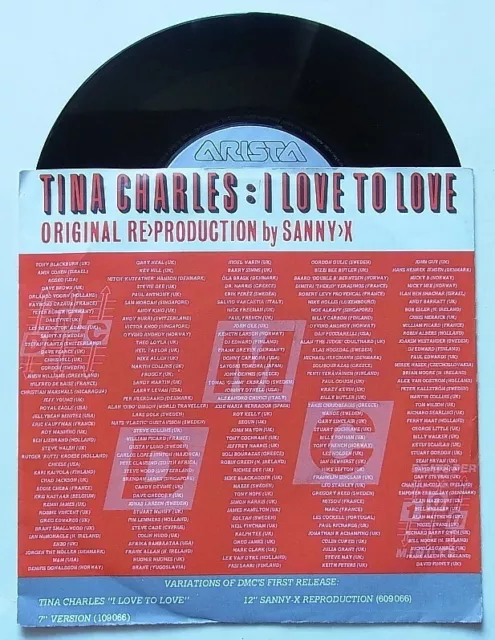 7" Vinyl Single : TINA CHARLES 'I love to love' + The BIDDU ORCHESTRA 'Sunburn'