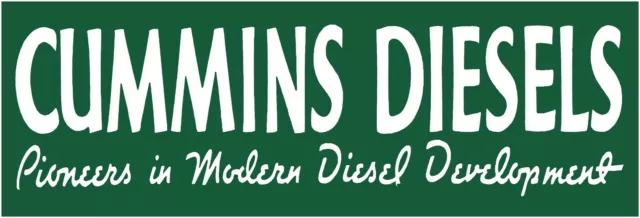 Cummins Diesel Engines New Metal Sign: 6" x 18" Long - Ships Free