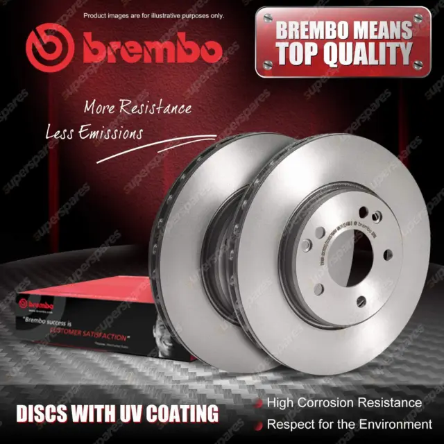 2x Front Brembo UV Disc Brake Rotors for BMW X1 F48 F49 20 25 Reinf. Brake