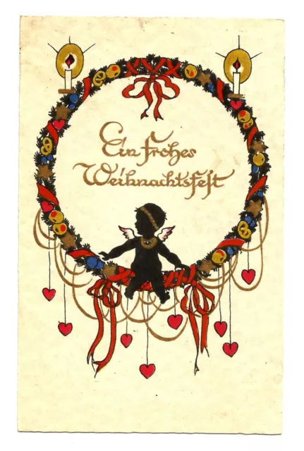 German 1934 Christmas Greeting  (Ein Frohes Weinachtsfest) Post Card