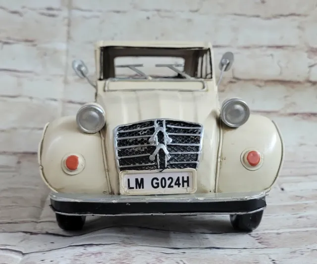 Citroen 2CV, beige, Model Car, Miniature déjà montée, Welly 1:24 Artwork GIFT 2